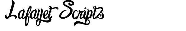 Lafayet Scripts font preview